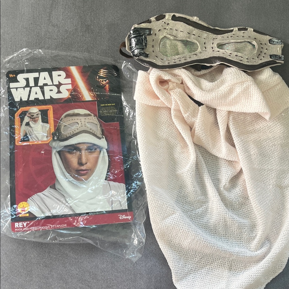 Star Wars Rey Costume Headpiece and Scarf - Light Pink